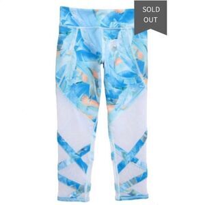 Zella Girls Print Crossover Crop Leggings Size 10/12